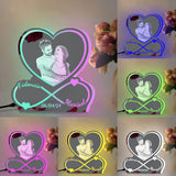 QGTHKLP Personalized Infinity Love Name Mirror Light Custom Light Up Name Mirror Funny Acrylic Mirror Neon Sign Gift for Couple Christmas Valentine's Day (Style 12) QGTHKLP