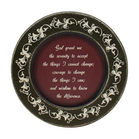 CVHOMEDECO. Primitives Vintage God Grant Me Wood Decorative Plate Retro Display Wooden Plate Home Décor Art, 9-3/4 Inch CVHOMEDECO.