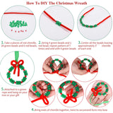 48 Sets Christmas Beaded Ornament Kit DIY Craft Bead Christmas Tree Hanging Decorations for Craft Wreath Holiday Party Xmas Tree Decor Gejoy