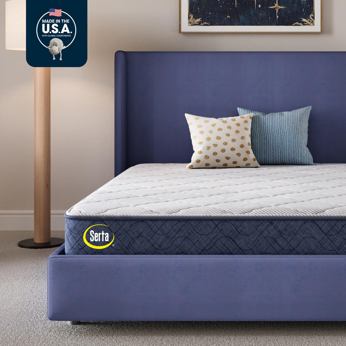 Serta Five Star Mattress Tranquility 10-Inch Medium – Queen– Zoned Lumbar Support, Pressure Relief, Cooling Foam – Bed-in-a-Box– 100 Night Trial, 10-Year Limited Warranty Serta