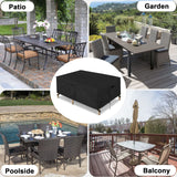 OutdoorLines Outdoor Waterproof Patio Table Furniture Set Covers - Rectangle Couch Sectional Cover Outside Weatherproof Patio Furniture Covering for Deck, Lawn and Backyard 74"L x 47"W x 28"H, Black OutdoorLines