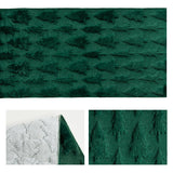 Artoid Mode Green Christmas Trees Soft Plush Faux Fur Jacquard Christmas Table Runner, Holiday Kitchen Dining Table Decoration for Home Party Decor 13x72 Inch Artoid Mode