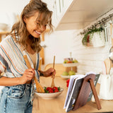 Beautiful Cookbook Stand for Your Kitchen Counter - Solid Wood Stand Easily Keeps Cook or Recipe Books Open for Convenient Cooking - Perfectly Fits Your iPad/Tablet and Enhances Any Kitchen Decor ZICOTO