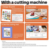 HTVRONT Sublimation Sticker Paper - 20 Pcs Glossy Transparent Waterproof Sublimation Stickers HTVRONT