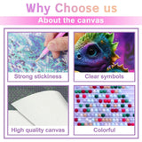 CoHraeu Diamond Painting Kits Cute Dinosaur Baby, Beautiful Diamond Painting Picture Round Drill and Full Drill Diamond Art Kits for Adult Home Wall Decoration 8x12 inch CoHraeu