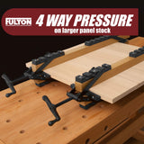 Peachtree Woodworking Supply 2 Pack of 4 Way Pressure Clamps For Clamping Panels - Using Pressure From All Four Directions. For Woodworkers, Cabinet and Furniture Makers (2 four way pressure clamps) Peachtree Woodworking Supply