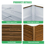 SnugNiture 2 Pcs 4x2x2FT Raised Garden Bed Galvanized Planter Garden Boxes Outdoor, Deep Root Planter Raised Bed for Vegetables Flowers Herbs,Brown SnugNiture