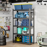 Welfiya 24" W Garage Shelving,5-Tier Heavy Duty Shelving Unit,3000LBS Adjustable Metal Storage Shelves,Storage Rack Units for Industrie,Shed,Warehouse,Basement,Black,24" W x 16" D x 63" H Welfiya