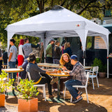 ABCCANOPY 10x10FT Canopy Tent 1-Person Setup,Portable Instant Sun Shelter with 4 Weight Bags(White) ABCCANOPY