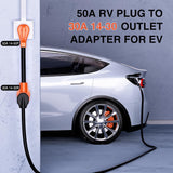 Nilight EV Dryer Charger Adapter Cord 50 Amp to 30 Amp 4 Prong Pure Copper 125V/250V Outlet to EV Dryer Plug Conversion Heavy Duty 10 Gauge Wire 14-50P to 14-30R 50M/30F Nilight