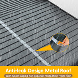 Betterhood 10x15 FT Heavy Duty Metal Carport with Galvanized Steel Roof and Metal Carport Kits, Outdoor Carport Canopy Enhanced Base, Multi-Purpose Extra Large Car Shelter for Car, SUV, Truck and Boat Betterhood