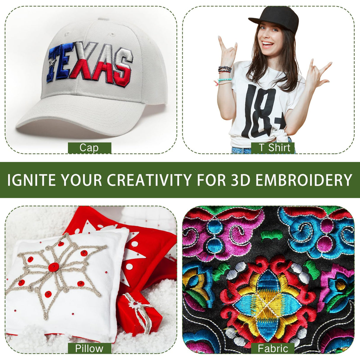 Innconee 20 Pcs 3mm Embroidery Foam EVA Foam Sheets for 3D Embroidery Arts and Crafts, DIY Projects, Hand Sewing, Quilting, Hats, Cosplay Costumes, Pillows(White, Black,6 x 9 Inch) Innconee