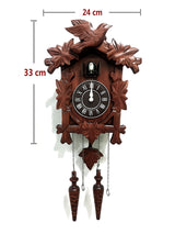 Rylai Cuckoo Clock Vintage Large Wooden Wall Clock Handcrafted 13x9.5 Inch Brown Rylai