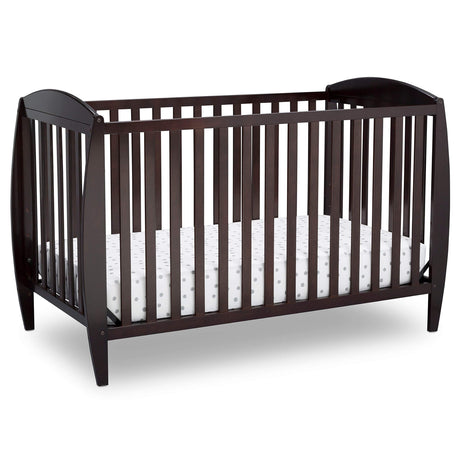Delta Children Taylor 4-in-1 Convertible Baby Crib, Easy to Assemble, Sustainable New Zealand Wood, JPMA Certified, Dark Chocolate Delta Children