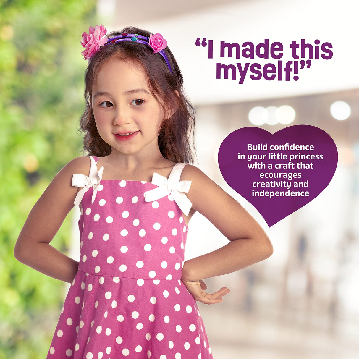 Headband Making Kit for Girls - Make Your Own Fashion Headbands for Kids - DIY Hair Accessories Set - Arts & Crafts Easter Gift for Ages 5-12 Year Old Girl - Little Children's Art & Craft Gifts Pretty Me