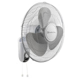 Comfort Zone Oscillating Wall Mount Fan with Adjustable Tilt, 16 inch, 3 Speed, Metal Grille, 90 Degree Oscillation, Airflow 14.07 ft/sec, Ideal for Home, Bedroom, Gym & Office, CZ16W Comfort Zone