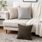 MIULEE Pack of 2 Beige Decorative Pillow Covers 18x18 Inch Soft Chenille Couch Throw Pillows Farmhouse Cushion Covers for Home Decor Sofa Bedroom Living Room MIULEE