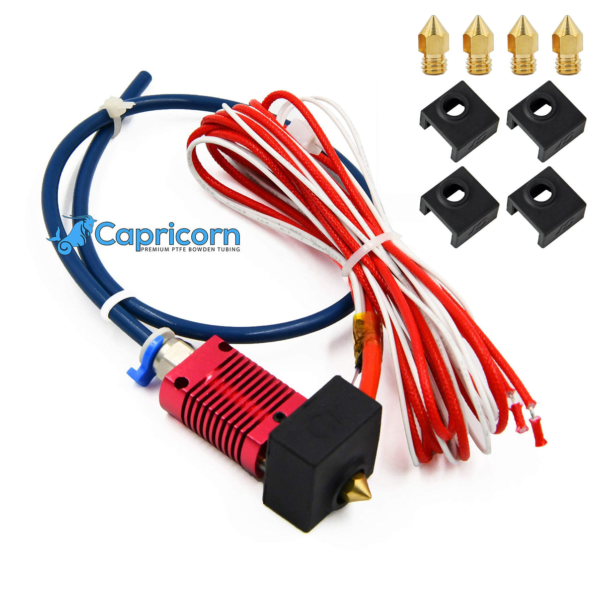 Creality Ender 3 /Pro/V2 3D Printer Assembled Extruder MK8 HotEnd Kit 24V with 0.4mm Nozzle Upgrade with Low Friction Creality-Capricorn Tubing Creality