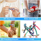 Karsspor Glitter/Laser/Normal Lanyard String for Crafts, 24 Rolls Gimp String, Plastic Lacing String Kit for DIY Bracelets, Key Chains, Pony Beads and Lanyards (788 Feet) Karsspor