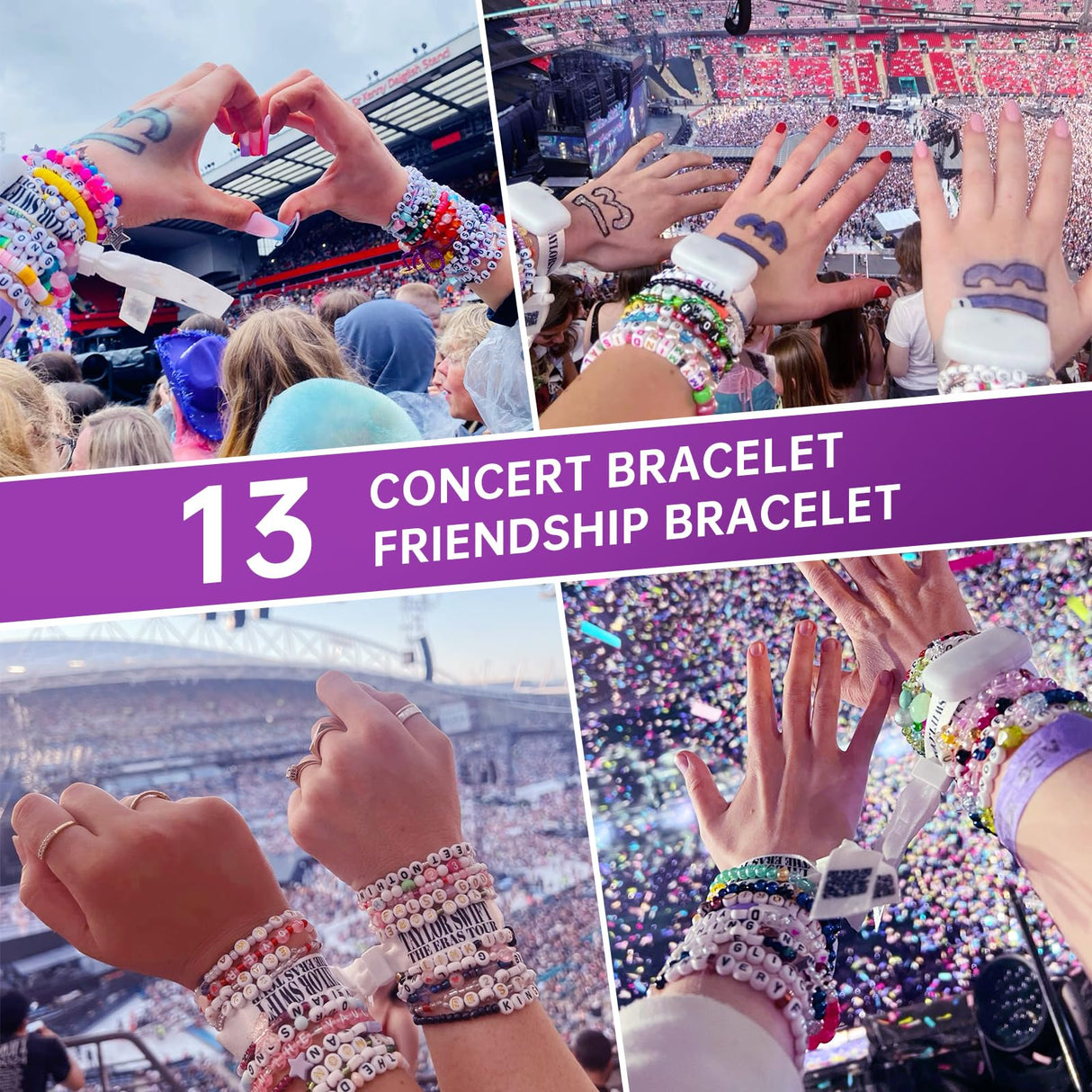 Redtwo 1600 Pcs Letter Beads Kit, 6 Styles of Colorful Alphabet Beads for Bracelet, Number Beads Smiley Face Beads Heart Beads and a Roll of Elastic String for Friendship Bracelet Kit. Redtwo