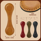 Leezmark 4 Pcs Magnetic Bookmarks, Classic Stitched Leather Bookmark, Lasable Engravable Blanks, Page Markers Reading Gifts for Book Lovers, Readers, Teachers, Leather Book Marks for Men Women Leezmark