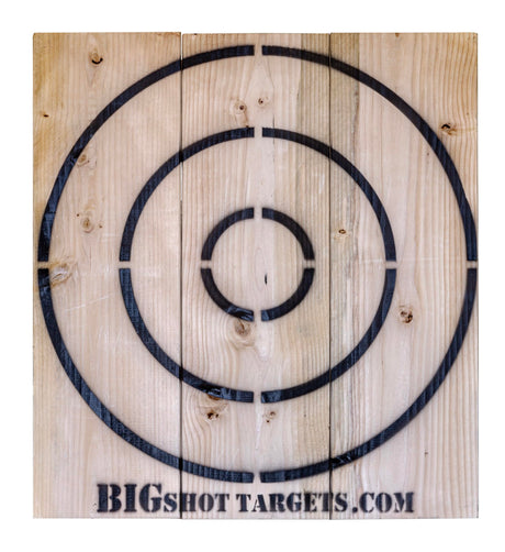 Wooden Throwing Target with Bottle Opener for Knives, Stars and Light Duty Axes BIGSHOT