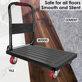 Finnhomy 3 Inch Swivel Casters Wheels Set of 4 Heavy Duty Plate Casters Premium Polyurethane Wheels PU Load Bearing 2,200 Lbs Anti-wear Smooth Casters Red (Free Screws) Finnhomy