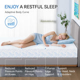 MSJh Queen Mattress,Cooling Gel Memory Foam Mattress Medium Firm, with Removable Cover, Bed in A Box,Made in The USA,Support Cool Night Sleep & Pressure Relief,White(10 in, Queen-80"*60"*10") MSJh