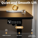 ERGOMAKER 43" Electric Standing Desk, Height Adjustable, Sit Stand Up Desk for Home Office & Computer Workstations, Memory Controller, Black ERGOMAKER