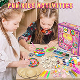 klmars Unicorn Themed Wooden Painting Kit-Glow in The Dark-Arts & Crafts Gifts for Kids Girls Ages 5-12-Wood Slice Craft Activities Kits -Unicorn Art Toys for Kids Christmas Gifts klmars