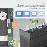 ALFA BUSINESS Modern Rectangle Reception Desk with Glass Counter | Manufactured Wood Front Desk(63" W x 23.7" D) ALFA BUSINESS