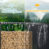 YOPTO 106.5" Outdoor Steel Firewood Rack Metal Storage Shed with Door and Reinforced Base,Multi-Functional 2 in 1 Waterproof Cabinet W/Roof,for Equipment Machines,Black YOPTO