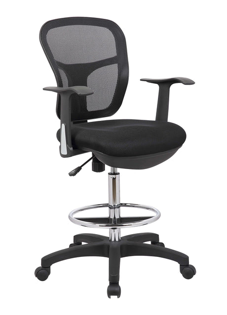 OfficeFactor Drafting Chair Tall Office Chair with Arms Executive Ergonomic Standing Desk Chair with Anti Scratch Wheels and Footrest OFFICE FACTOR