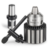 Eumtenr HD Chuck HEAVY DUTY 1/2" (13mm) Magnetic Drill Chuck with 3/4" Weldon Shank Adapter Key Type Chuck Converter Tool for Drill Press (B16) Eumtenr