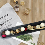 Wooden Dough Bowls Decorative，Rustic Bread Long Bowls Decor Wood Tray, Hand Carved for Table Centerpiece Decor, Home Decor (30 * 6 * 2 inch Black) BEDAZE