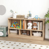 IFANNY 5 Cube Bookcase, 2 Tier Bookshelf Organizer w/Open Compartments, Horizontal Wood Bookshelves & Bookcases with Storage, Modern Book Shelf for Bedroom, Living Room, Play Room (Natural) Generic