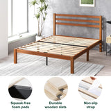 ZINUS Leah Bamboo Platform Bed Frame with Headboard, No Box Spring Needed, Wood Slat Support, Easy Assembly, King ZINUS