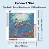 SJUTOUCI Sea Turtle Diamond Painting Kits for Adults, Diamond Art Kits for Beginners, 5D DIY Full Drill Gem Craft for Home Decor Gift 12x12inch, Animal SJUTOUCI