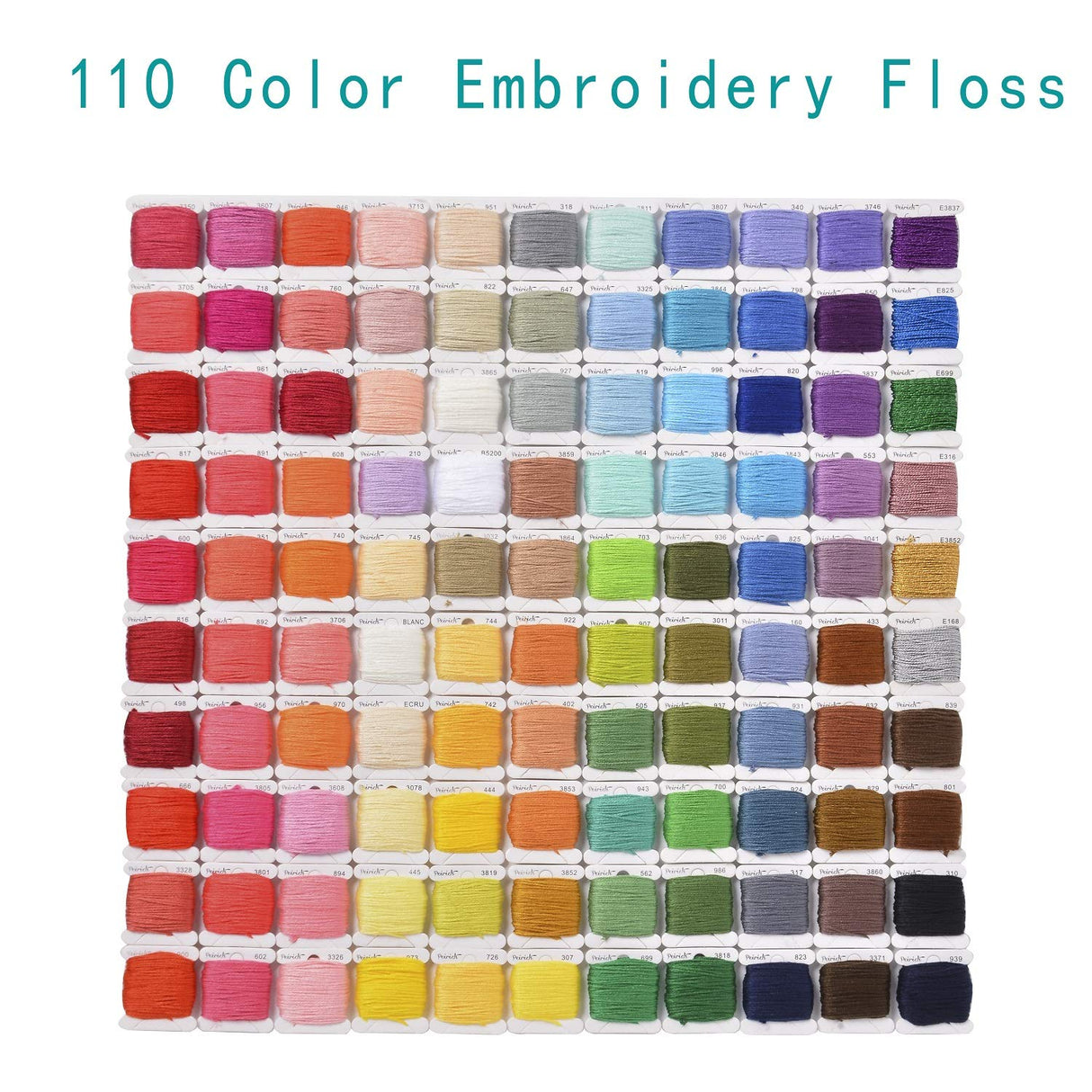 Peirich 201 Pack Embroidery Floss Kit, Includes Embroidery Threads 3-Tier Organizer Box Embroidery Kits for Friendship Bracelets Cross stitch DIY Floss Craft, Gift for Halloween Christmas Mother's Day Peirich