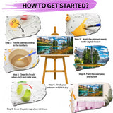 YALKIN Paint by Number for Adult Kits, DIY Landscape Lake Oil Acrylic Painting Kits for Adults Beginners on Canvas for Home Wall Decor Gifts 40x90CM/15.8x35.4in (No Frame) YALKIN