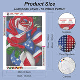 Acudotr Diamond Painting Kits for Adults, 5D DIY Diamond Art Kits for Beginners, Full Drill Diamond Painting Kits for Home Wall Decor, Flag Rose, 12x16 Inch Acudotr