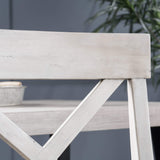 Christopher Knight Home Roshan Farmhouse Acacia Wood Dining Chairs, Light Grey Wash, 21D x 17.75W x 35.5H Inch Christopher Knight Home