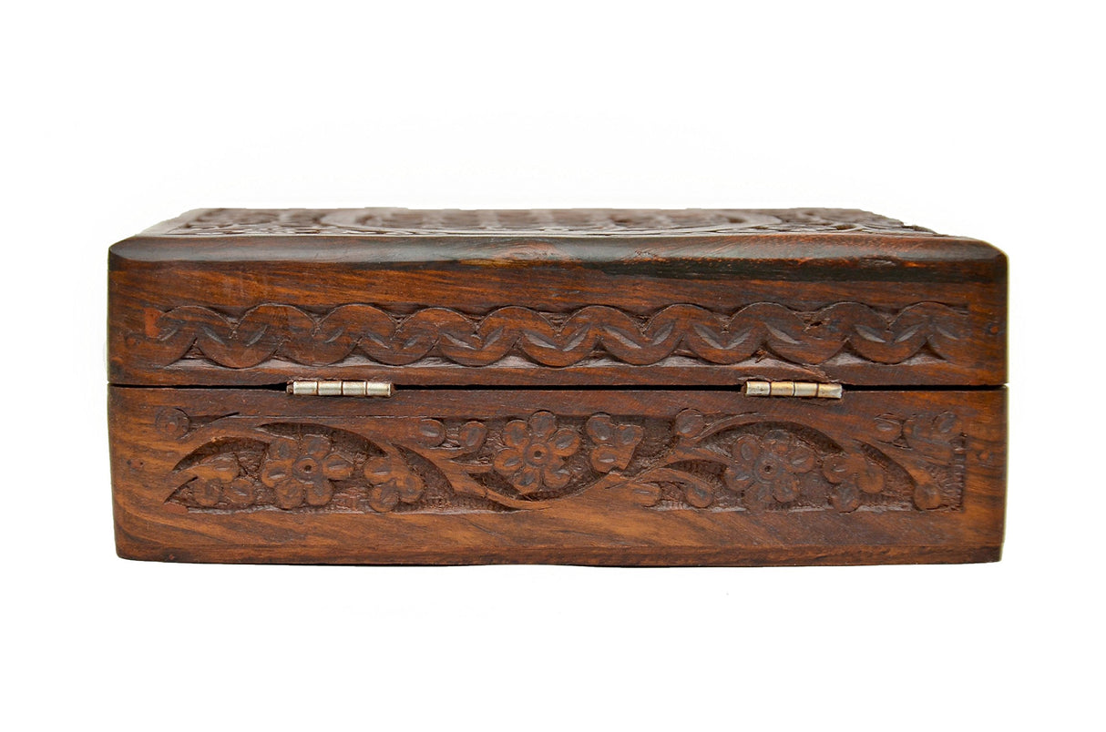 New Age Source The Carved Wood Box Flower of Life New Age Source