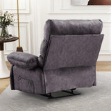 Oversized Recliner Chair Extra Wide Large Recliner for Adults 350lbs with Lumbar Support Pillow Nursery Chair Living Room (Manual, GREY-6002) HOMYEDAMIC
