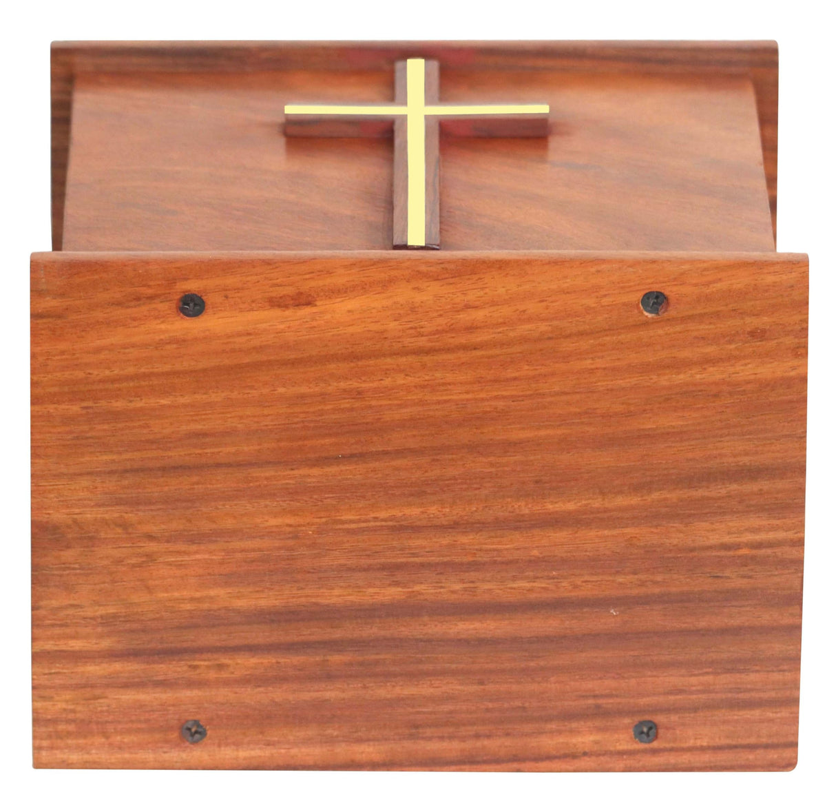 Wooden Photo Frame urn with Brass Cross | Wood Cremation urn for Male and Female | Rosewood Urn | Funeral Urns | Handmade Urn Box for Man and Woman | Funeral Urns | Burial Urns Solid Wood Handicrafts