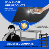 63"H Garage Shelving Heavy Duty Rack, 3000 LBS Large Capacity 5 Tier Adjustable Storage Shelves, Metal Industrial Shelf Units for Garage, Basement and Warehouse, 63"H×23.6"W×13.8"D, Black ErgoNova