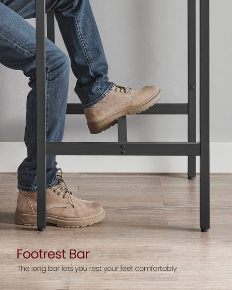 VASAGLE Bar Table, Small Kitchen Dining Table, High Top Pub Table, Height Cocktail Table for Living Room Party, Sturdy Metal Frame, 23.6 x 23.6 x 36.2 Inches for Narrow Spaces, Rustic Brown and Black VASAGLE