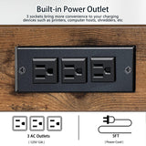 Natwind Large Printer Stand,Printer Table with Adjustable Storage Shelf,3 Tier Rolling Printer Cart with Wheels for Home Office Organization Shelves for Heat Press,3D Printer (Retro) Natwind