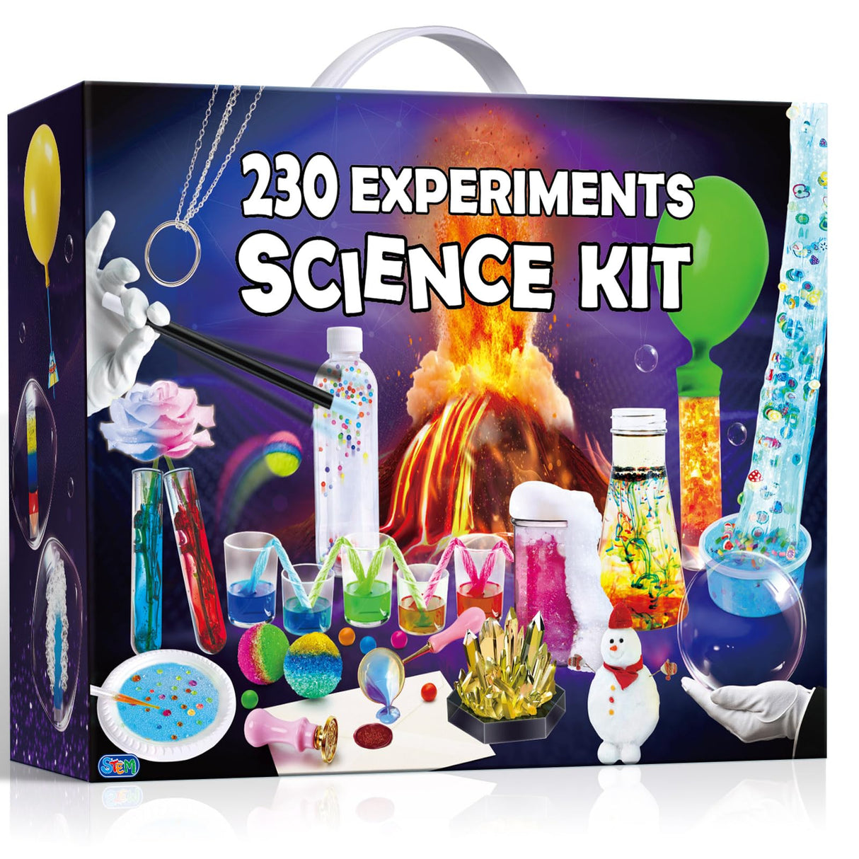 PATIFEED 230 Experiments Science Kits for Kids Age 4 5 6 7 8 9 10 11 12 - S.T.E.M Toys with Magic Chemistry Set Crystal Growing Physics Slime Educational Gifts Idea for Boys Girls PATIFEED