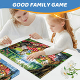 500 Piece Puzzles for Adults, Cat Family Dinner Large Piece Jigsaw Puzzle for Adults Kids Seniors,Recycled Cardboard Puzzle 500 Piece,Family Activity Great Gift for Family Friends 20.5 * 15 in MJYPHDM